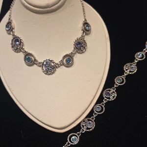 Brighton Silver Necklace with Blue Accents